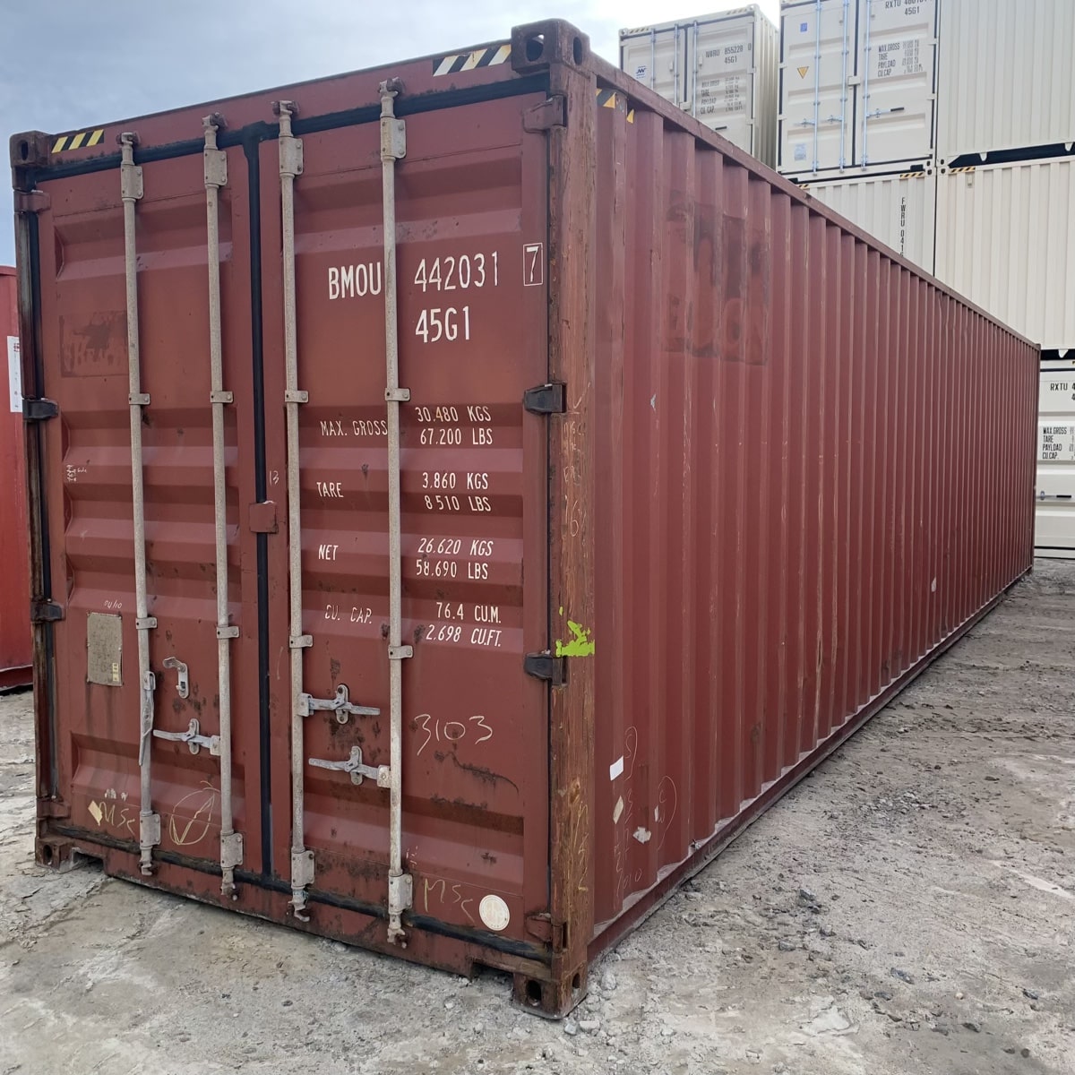 G40-1857 40′ High Cube ($2800)