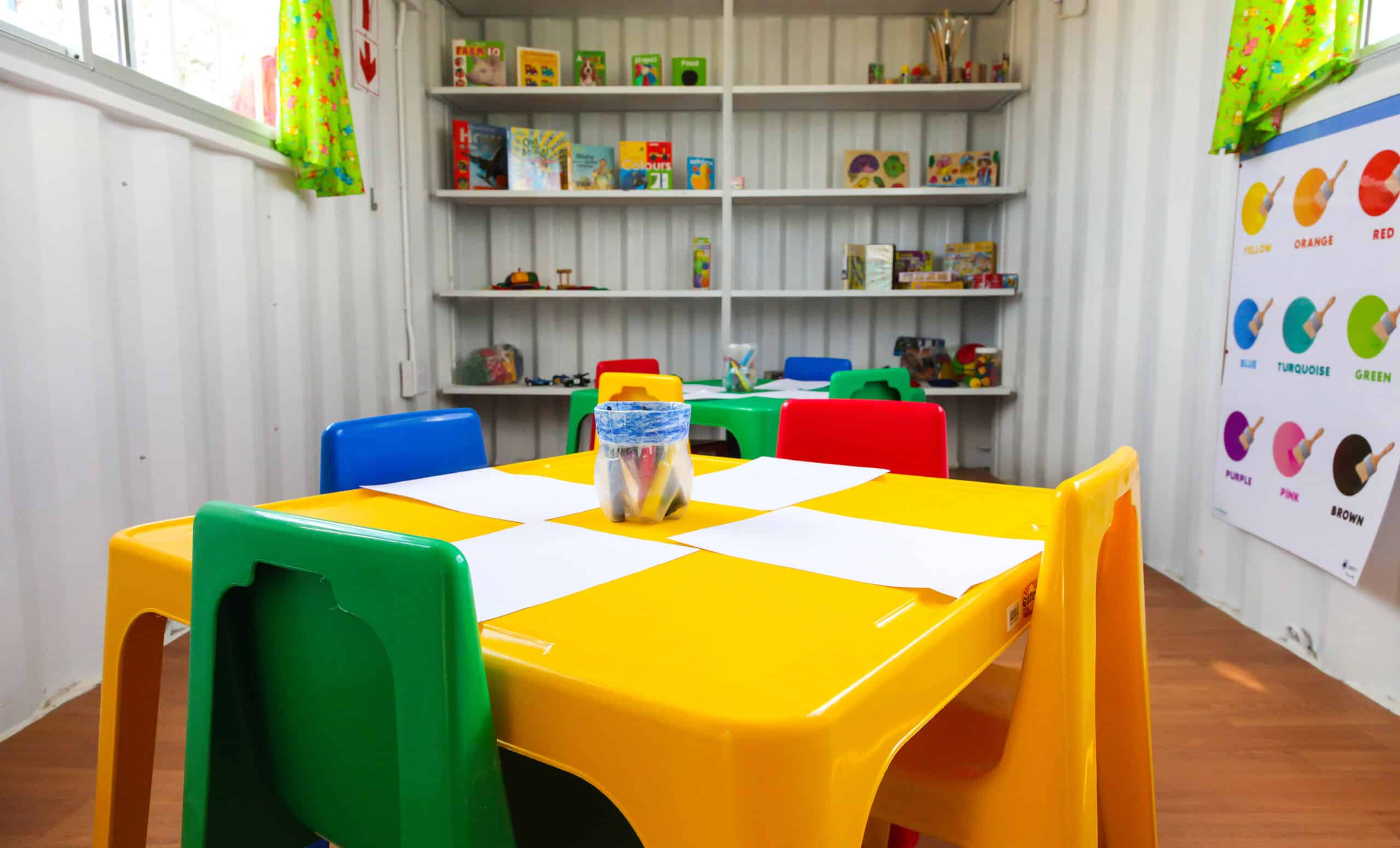 Image of a storage container classroom